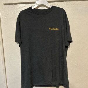 Columbia Men's Charcoal Gray Tee with Yellow Logo